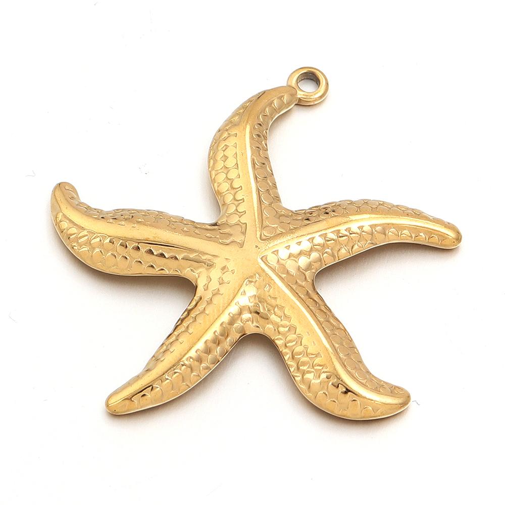 4pcs/lot Stainless Steel Marine Animal Pendant Starfish Conch Fishbone Shape Charms For DIY Necklace Earring Jewelry Accessories