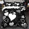 Love Heart Bedding Set Soft Polyester Duvet Cover Set Quilt Cover With Pillowcase For Bedroom Decor Birthday Gift For Girls