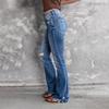 Pantalon en jean taille haute pour femmes