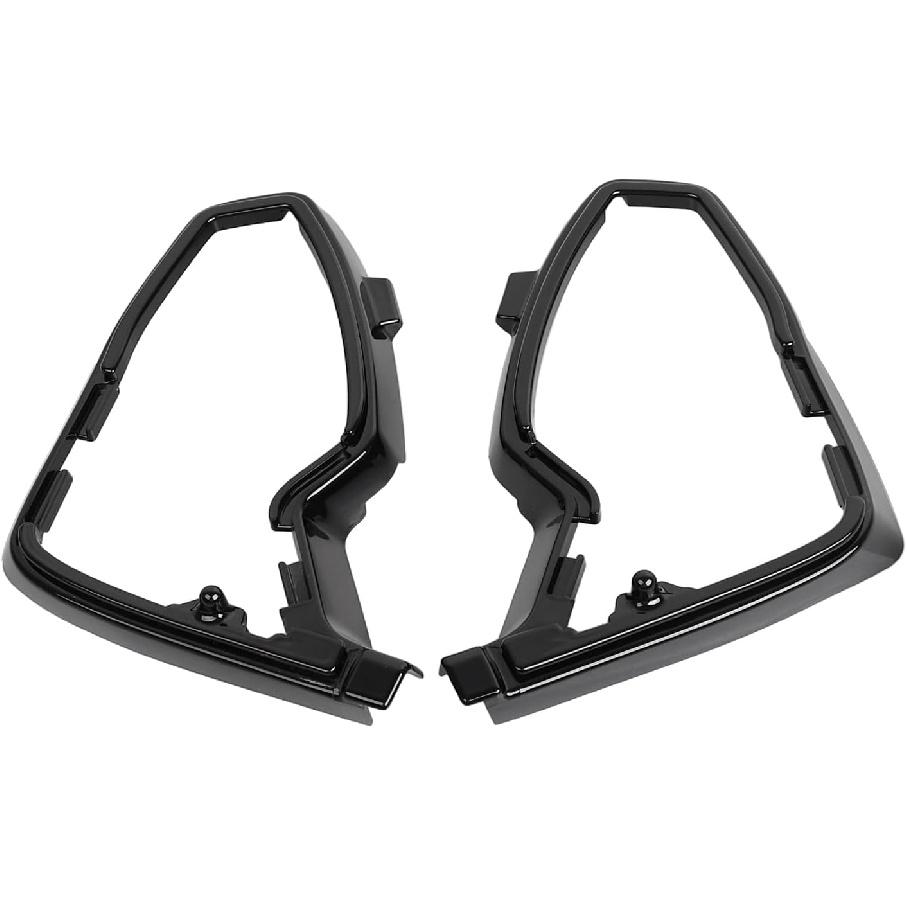 Gloss/Vivid Black Mirror Mount Cover Base Trims Fit for Honda Goldwing 1500 GL1500SE GL1500 GL1500I Interstate 1988-2000