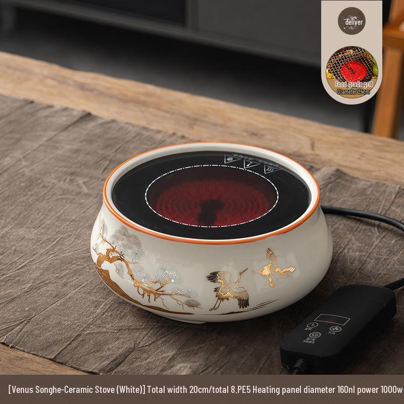 Electric Ceramic Tea Set with Induction Cooker: Glass Water Boiler and Steamer for Health Tea Brewing