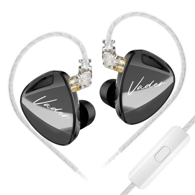 KZ Vader 3 Dynamic Driver IEM In-Ear Monitor Triple 8mm DD Crossover 4-Level Tuning Switch 0.75mm 2-Pin Cable 3.5mm HiFi 7