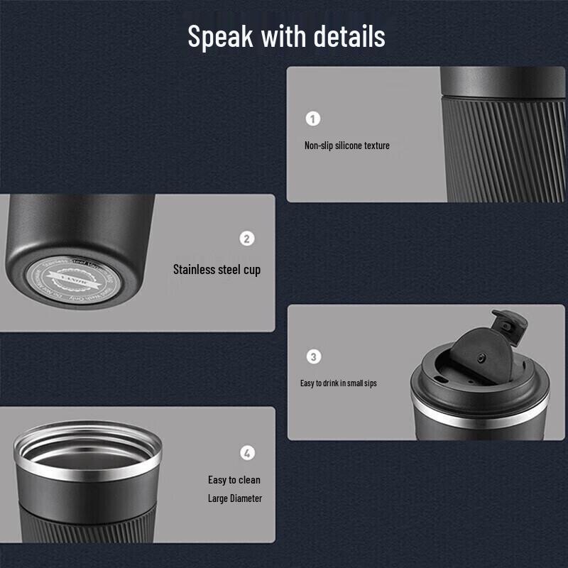 Vanow 500ml Termální hrnek na kávu z nerezové oceli 316