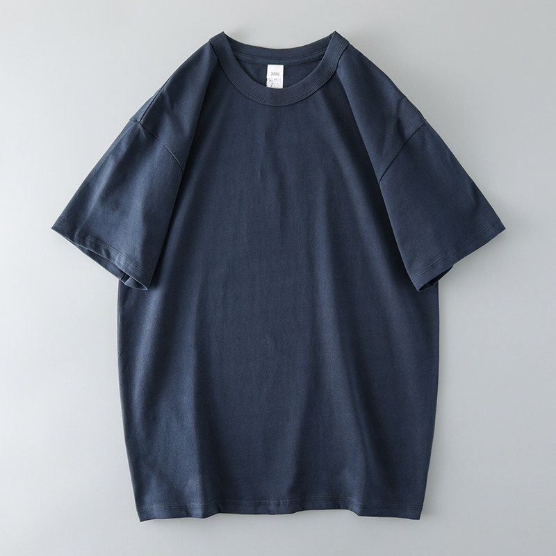 Heavy Cotton Short Sleeve Shoulder Men s Export T-shirt Royal Blue 2XL