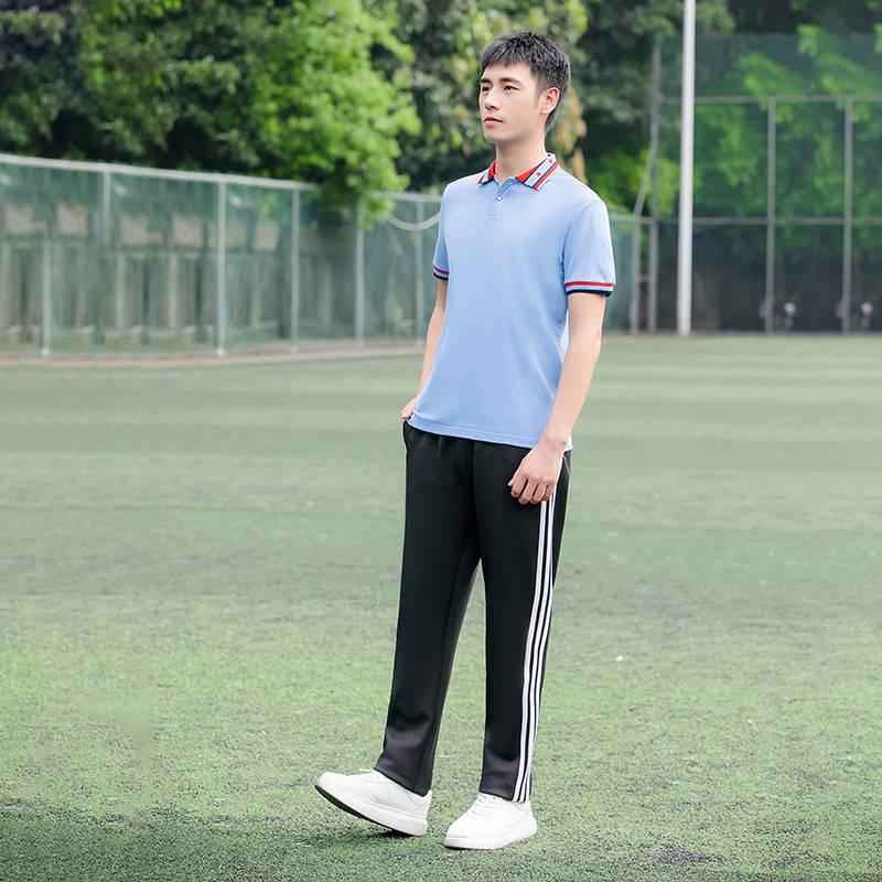 Women s Short Sleeve & Long Pants Sportswear Set - Summer 2022 Casual Two-Piece Outfit 185 синий