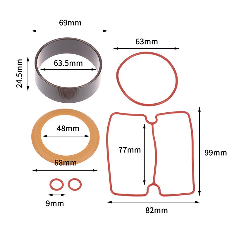 1 Set Vacuum Pump Oil-Free Mute Air Compressor Cylinder Sleeve Piston Cylinder Ring Kit For Mute Air 550W 750W 1100W 1500W