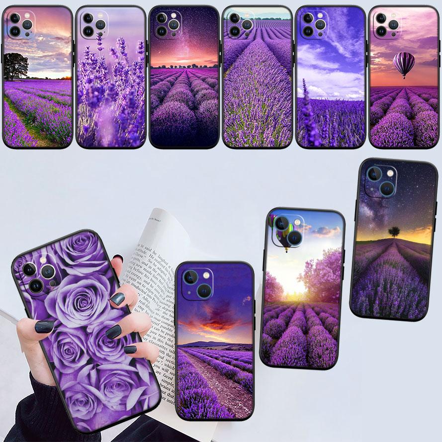 IK42 Lavender Purple Flower Phone Case for OPPO A40 A60 A80 A15 A16 A16K A12 A17 A17K A54 A54S A53 A53S A55 A56 A57 A98 F23