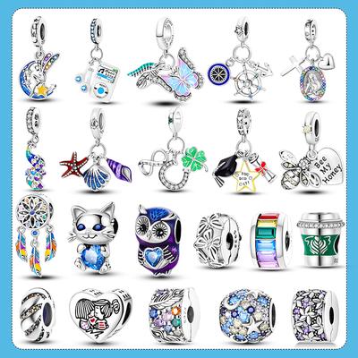 Zirconium Charms 925 Sterling Silver Coffee Cup Charm Bead Fits Fashion Style Bracelet Necklace Women Pendant  DIY Jewelry