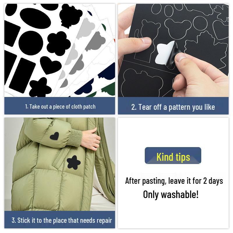 16-Color Self-Adhesive Seamless Repair Patch for Clothes and Jackets