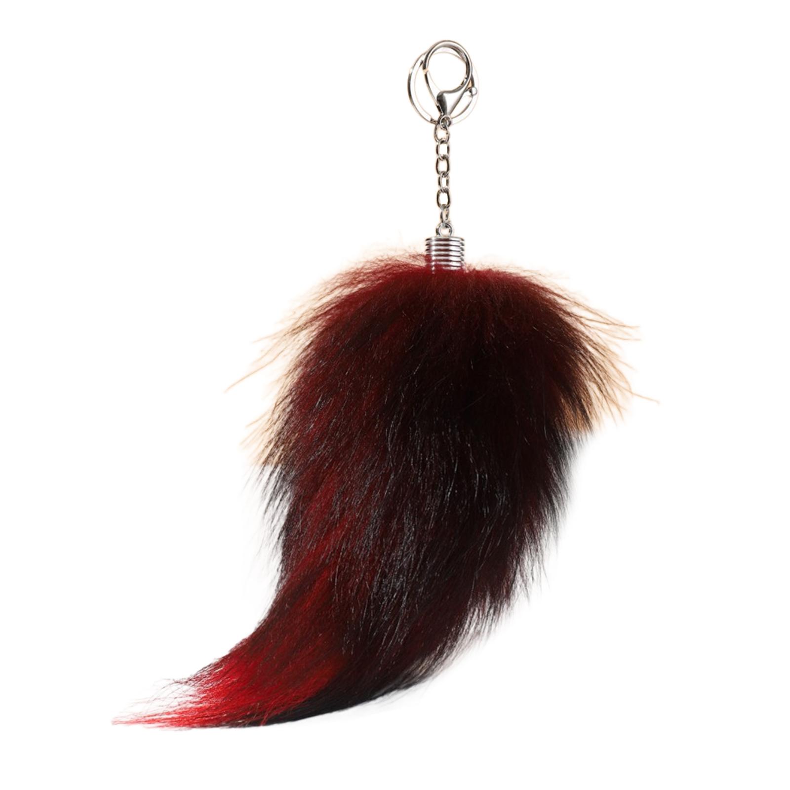 

Модные мягкие подвески в виде хвоста животного, брелки, подвеска, подвесной орнамент, брелок, украшение для рюкзака, ювелирные изделия для женщин и девочек красный