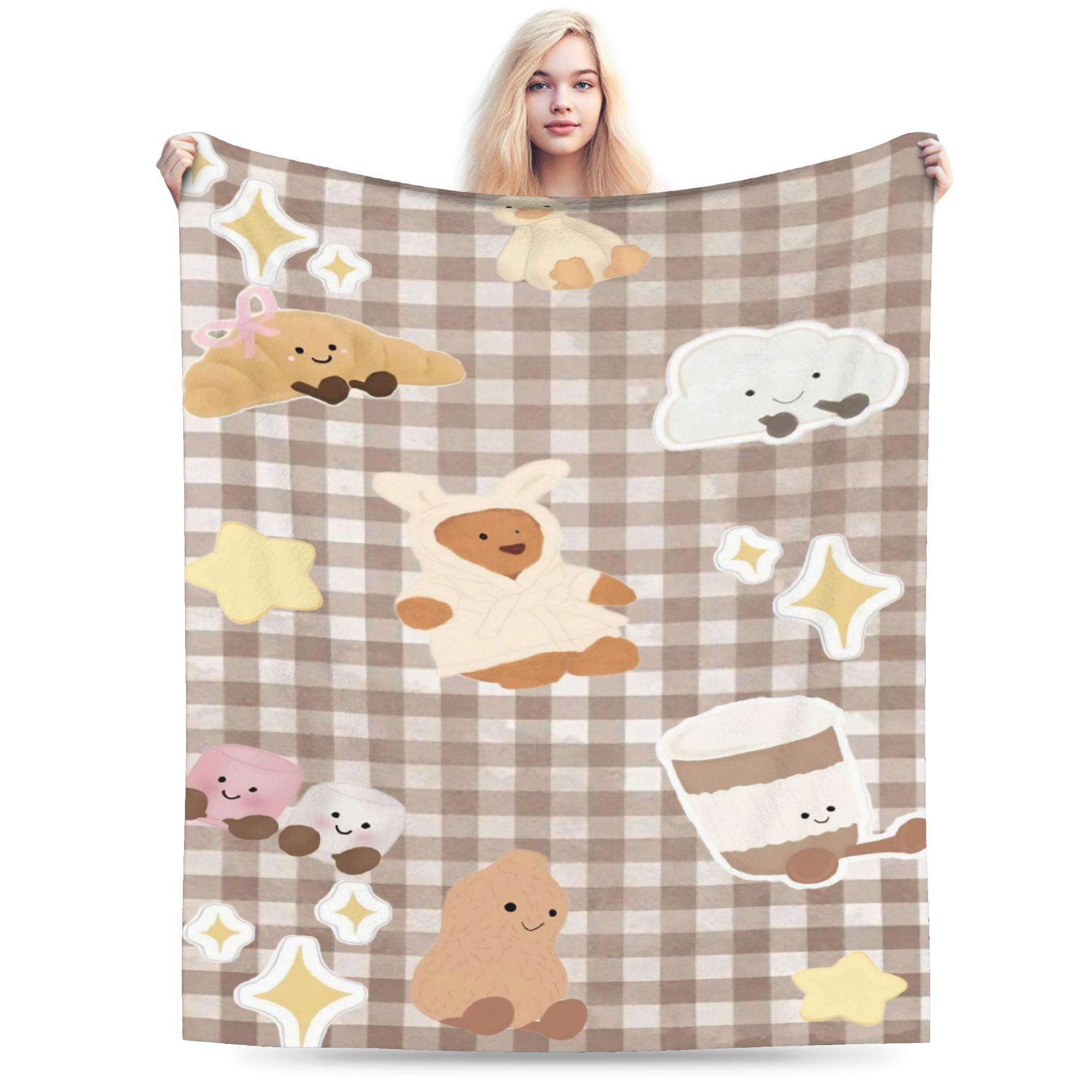 

J-Jellys C-Cat Plush Blankets Students Flannel Bedding Throws For Bedroom Super Warm Design Quality Bedspread Birthday Gift 75cmx90cm