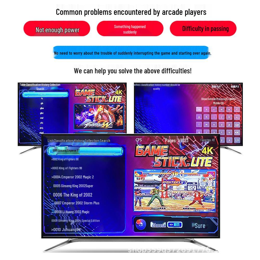 M8 HDMI HD Retro TV Game Console with Wireless Gamepad for Two-Player Arcade Fun