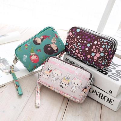 Mini Portamonete da Donna in Tela con Cartoni Animati - Borsa Portatile in Tessuto Oxford