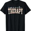 Floral Speech Therapy Speech Language Pathologist SLP Crew T-Shirt