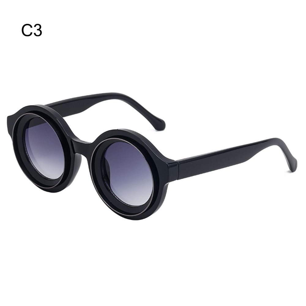 Punk Round Frame Sun Glasses Luxury Hip Hop Shades Trendy Steampunk Sunglasses for Women & Men