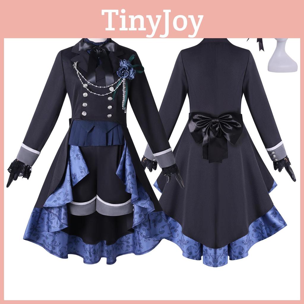 Black Butler Ciel Phantomhive Cosplay Outfit With Polyester Fabric For Anime Conventions And Events