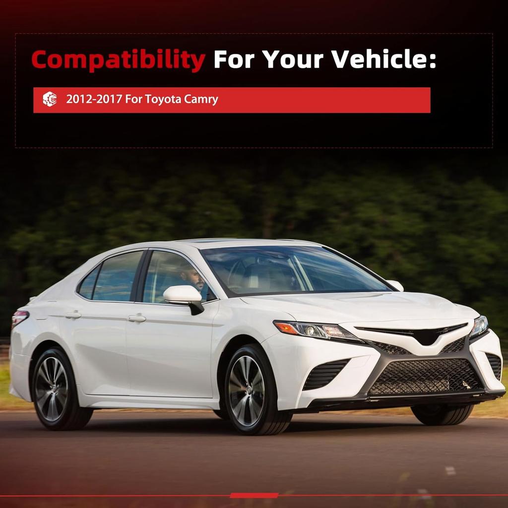 cciyu Exterior Door Handle Set - Front Driver Left Passenger Right Black (1pc) Compatible with 2012-2017 for Toyota Camry Replaces Part Numbers