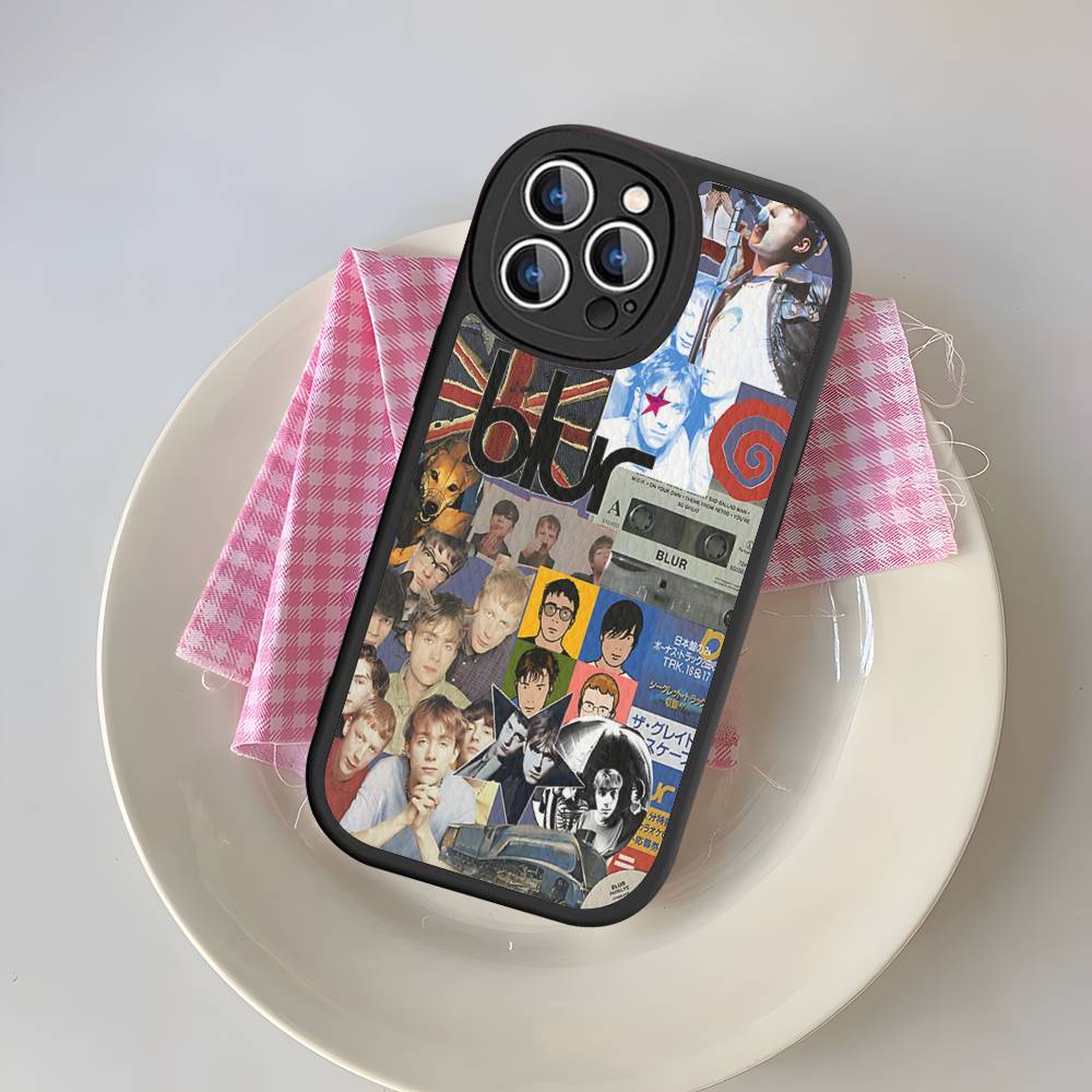 Rock Band B-Blur For IPhone 16 15 14 13 12 11 Pro Max Plus Shockproof Leather Soft Phone Cover