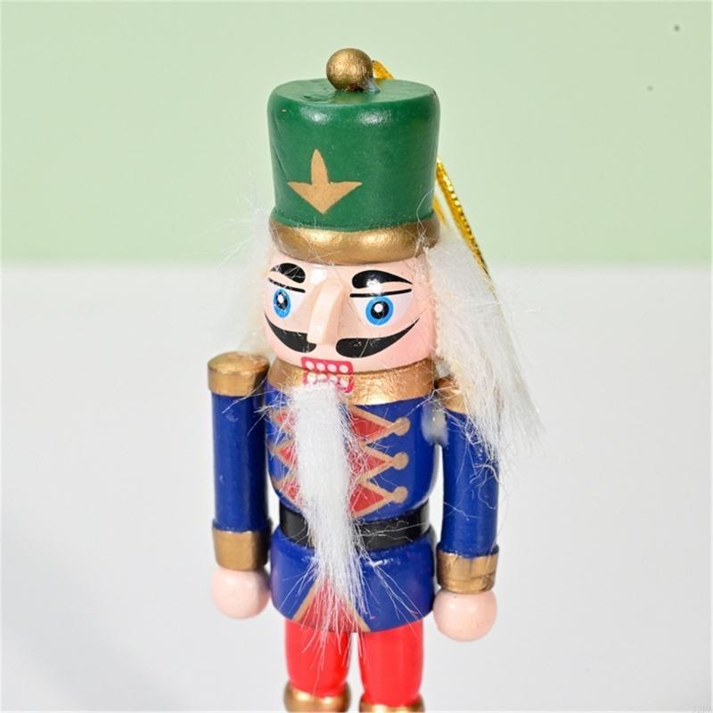 Pack Of 3 Multicolors Nutcrackers Shaped Figurines Stylish Pendants Festives Christmas Tree Hanging Charm Jewelry