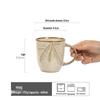 Retro Embossed Ceramic Mug – Office & Home Coffee, Tea, or Water Cup