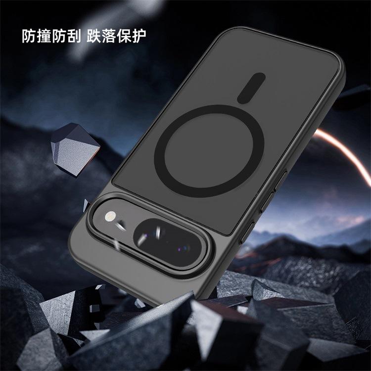 Applicable to Google Google pixel11Pro magnetic mobile phone case pixel1 matte transparent black two-in-one protective case