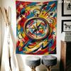 Compass Wall Tapestry Aesthetic Wall Hanging Printed Fabric Blanket Decorative Tapestries for Bedroom Living Room Home Decor
