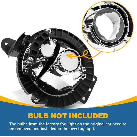 TOPUS Pair Fog Lights for 2007-2015 Mini Cooper R55 R56 R57 R58 R59 Mini Clubman 2006-2013 Front Bumper Fog Lamp W/O bulbs Left & Right Side Clear