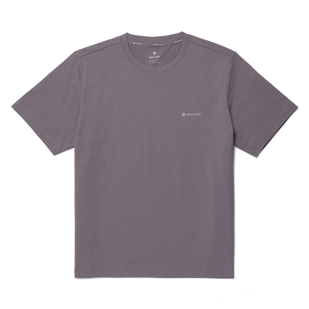 [Snowpeak] Quick Dry Lettering Short-Sleeve T-Shirt Gray Blue (S26MMTTS18)