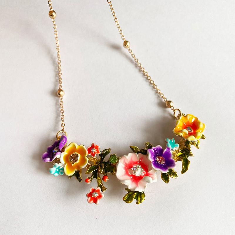 

Модное ожерелье «Лесная мечта», темпераментное ожерелье «Сладкий лепесток», зимнее ожерелье-цепочка для свитера «Садовые цветы»