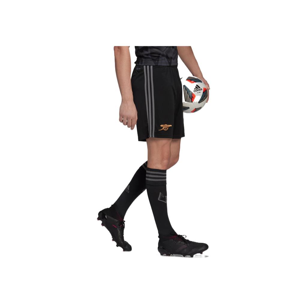 Adidas Ss22 Afc A Shorts Arsenal Logo Print Solid Stripe Sports Football Shorts Men Shorts Black H25649