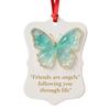 Friendship Sea Glass Butterfly Ornament Friends Are Angels Christmas Tree Ornament Handmade Sea Glass Art Friendship Keepsake for Best Friends