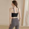 Women's Quick-Dry Shockproof Yoga Sports Bra with Thin Straps and Fixed Pads