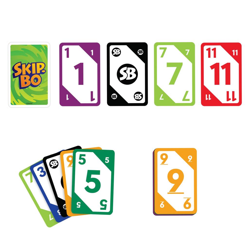 Mattel Game Skip Bow Game Party Card Game Players Ages Green JMM20 2-6 7+