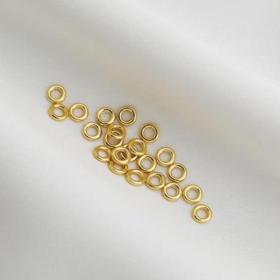 14K Gold Filled 4mm Runder Geflochtener Seil Perlenring für DIY Schmuck