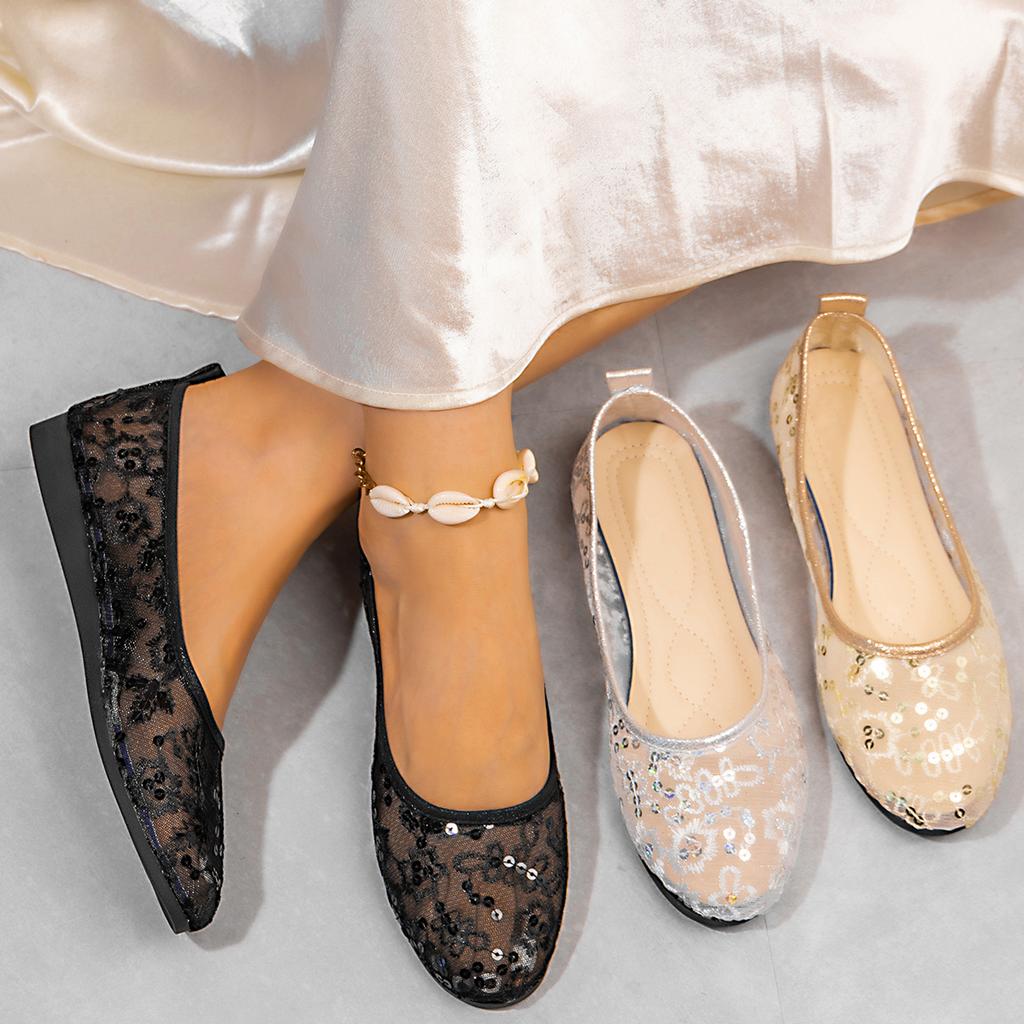 Fashion 2025 New Women Flat Shoes Breathable Mesh Ballet Loafers Trend Summer Flat Sneakers Women Lightweight Comfortable Shoes Women