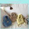 Trendy Plush Little Girls Handheld Purse Stylish Korean Letter Design Kids Sling Bag