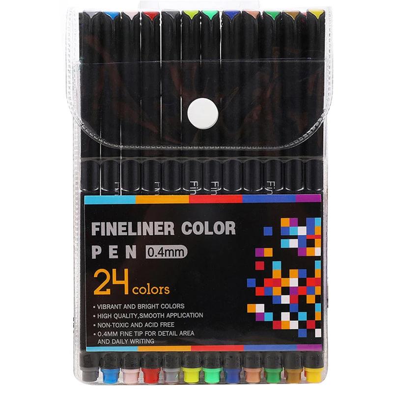 0.4mm Fineliner Pen Set – 12/24/36/48/60 Colors – Felt Tip Marker for Drawing, Sketching & Office Supplies
