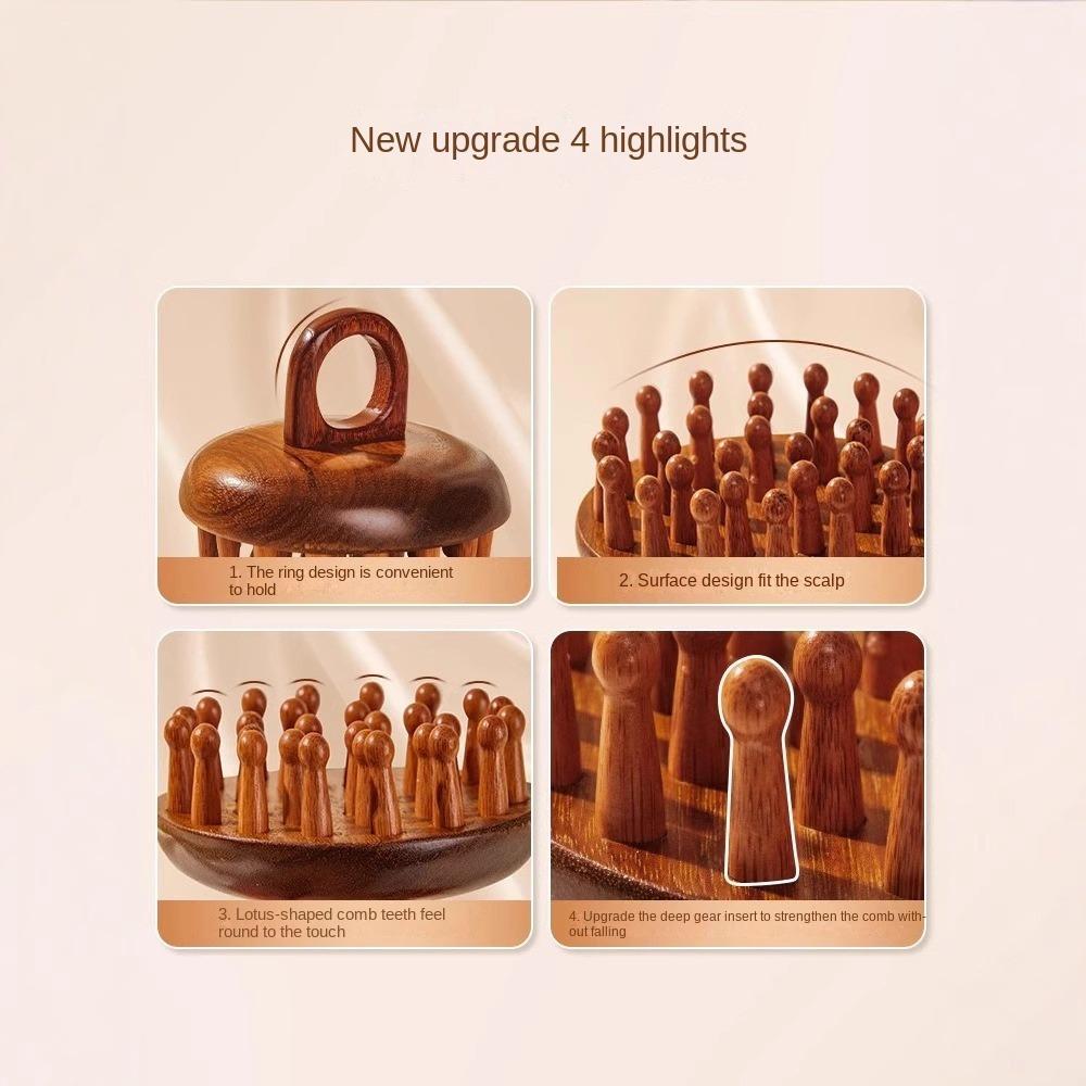 Wood Therapy Scalp Head Massager Multi-Functional Scraping Body Massagers Gifts Massage Comb