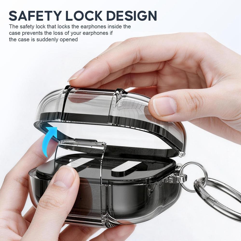 Transparent TPU Bluetooth Earphone Protective Case for Samsung Galaxy Buds 1Pro Clear Secure Switch Lock Cover for Galaxy Buds 1