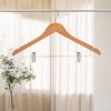 Wooden Hanger Set with Clips for Closet Organization