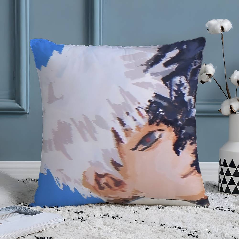 Anime Cartoon The Summer Hikaru Died-D Pillow Case Silky elegant Comfort Sofa Bed  Invisible zipper Beach pillowcase