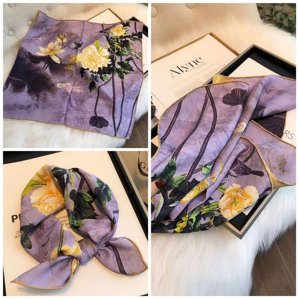 Eleganti Foulard di Seta da Donna Con Centinaia di Camicie, Assistenti di Volo, Decorazione Professionale, Protezione del Collo, Foulard, 70 Foulard Quadrati Piccoli.