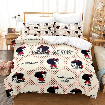 Mafalda Bettwäscheset Einzelbett Twin Full Queen King Size Bettset Aldult Kind Schlafzimmer Bettdeckenbezug Sets 3D Anime Bettlaken Set