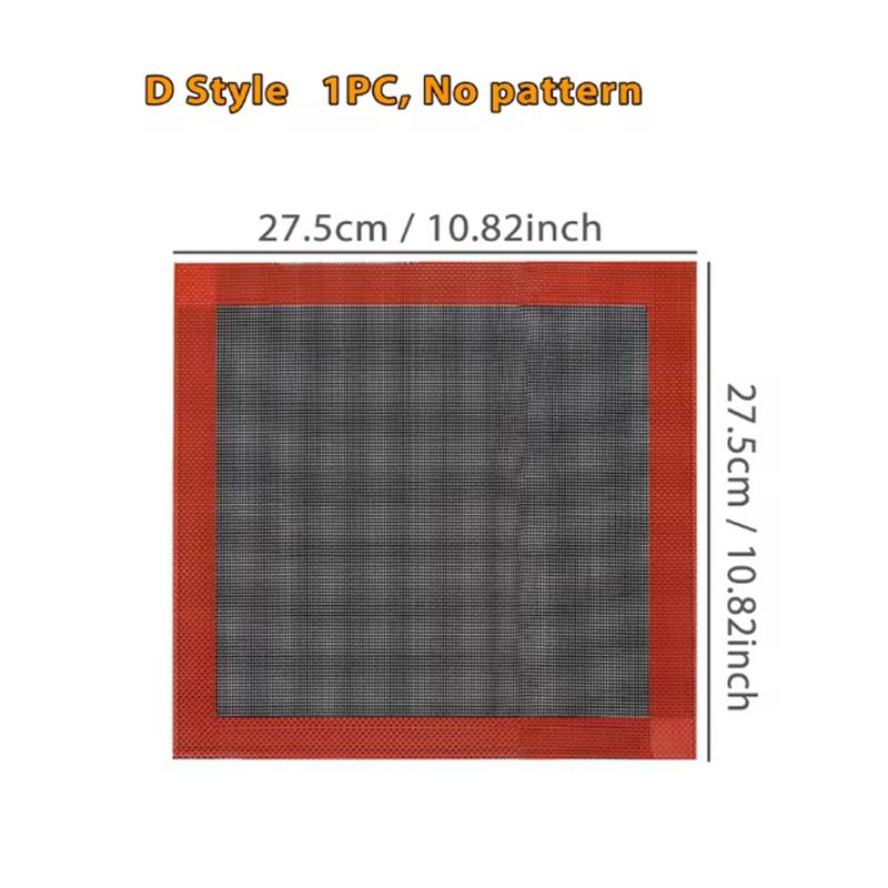 1PC Perforated Silicone Baking Mat, 2 Sides with Puff & Round Patterns, Reusable Non-stick Oven Liner, for Cookies Macaron Bread