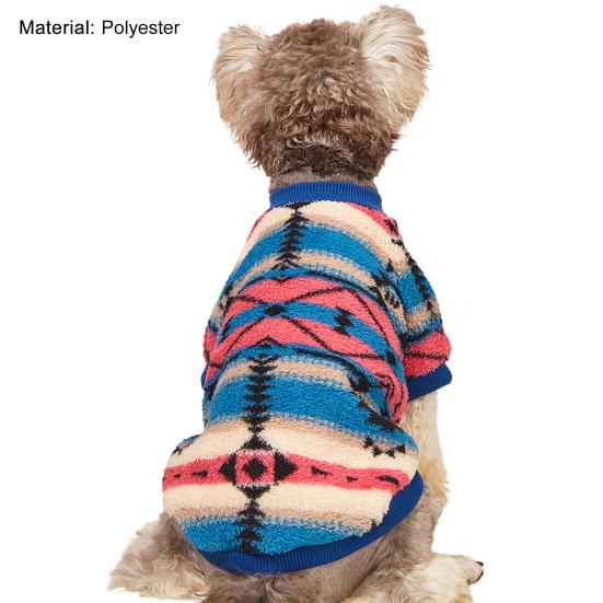 Pet Clothes Eye-catching Super Soft Polyester Puppy Irregular Pattern Print Sweater Pet Supplies for
