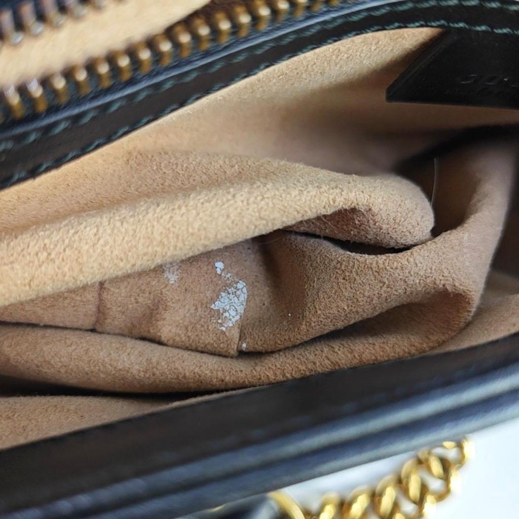 [Pre-Owned] Gucci GG Marmont Small Matelassé Shoulder Bag 'Black' - Good #YYN34G