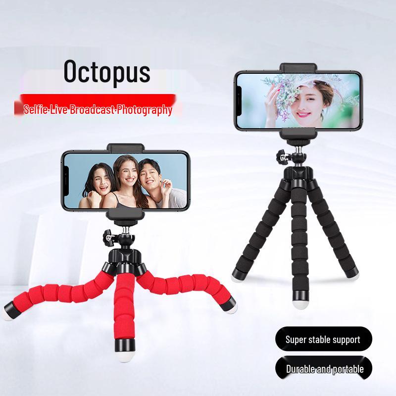 Octopus Mini Portable Selfie Stand with Bluetooth Remote for Creative Live Streaming