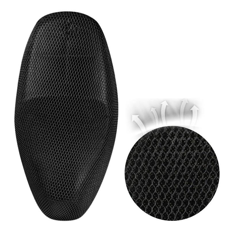 XXL Heat Resistant Breathable Seat Saddle 3D Mesh Cover Black for Motorcycle