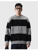 Cross2025 Trendy Autumn Stripe Long Sleeve Pullover Sweater