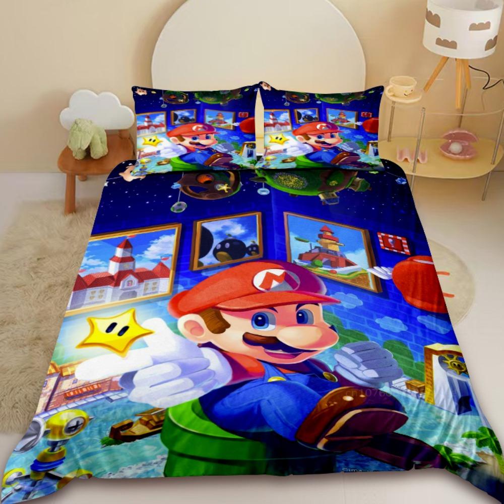 Kids Duvet Cover Princess Peach Anime Bedroom Decoration Comforter Covers Gift Queen King Full Size Teens Girl Best Gifts
